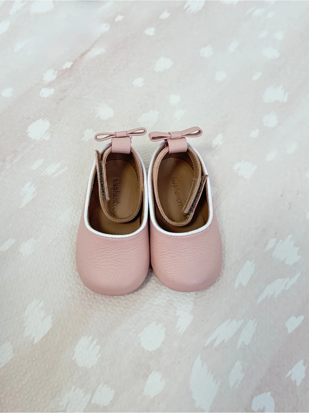 Elephantito Pink Bow Strap Baby Mary Jane Shoes